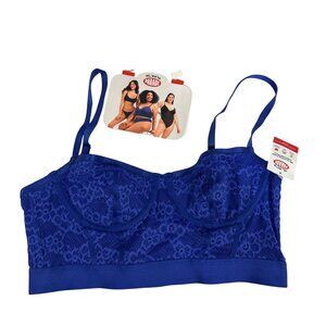 Parade Lace Bralette Bluing Size Small Adjustable Straps Unlined Style PR117W
